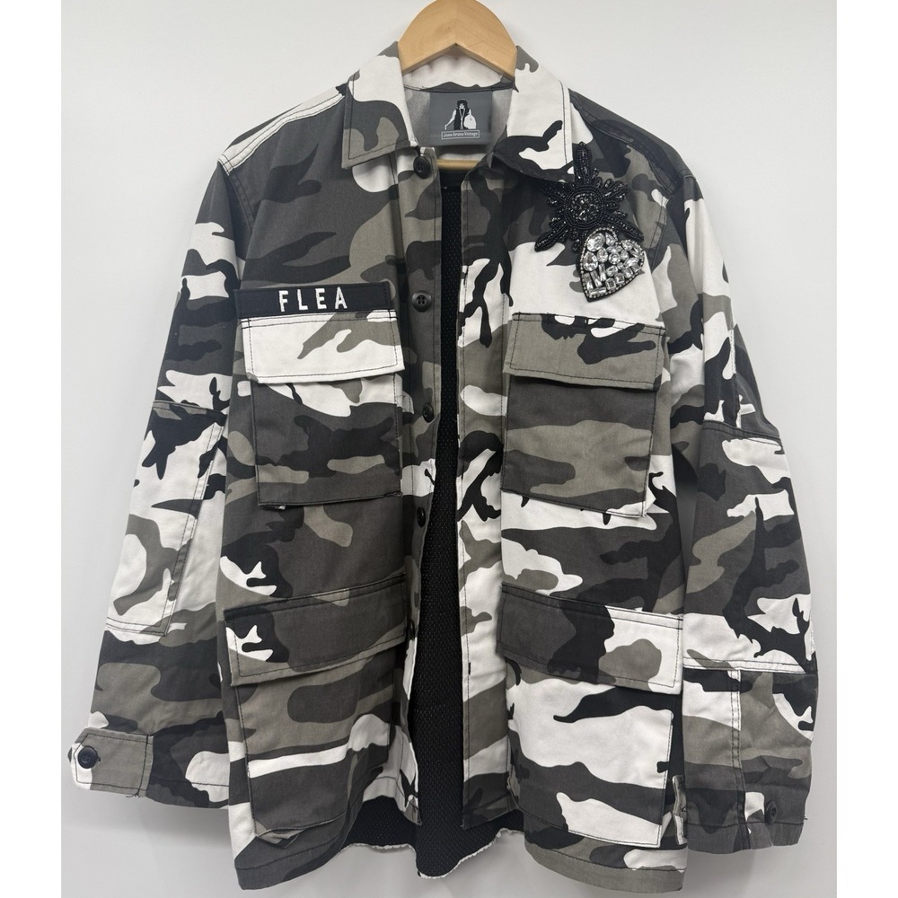 Josie Bruno Vintage By Request Sequin Embellished Camo Jacket M-LG Rare Signed - Picture 1 of 12